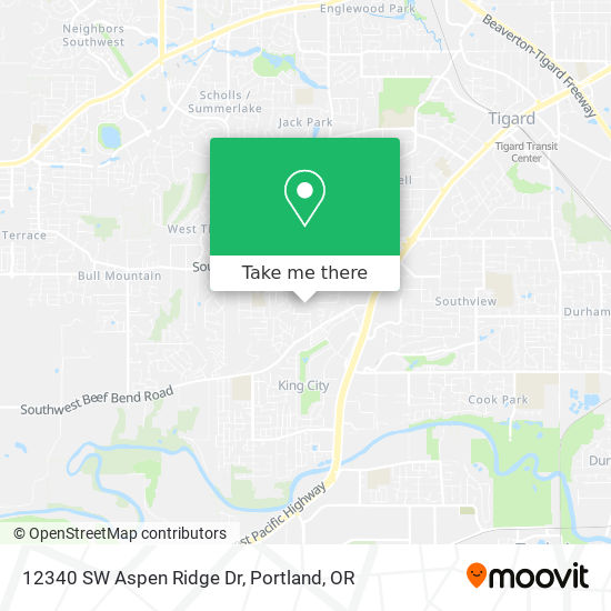 12340 SW Aspen Ridge Dr map