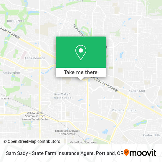 Sam Sady - State Farm Insurance Agent map