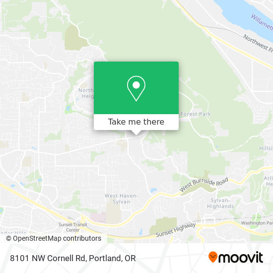 Mapa de 8101 NW Cornell Rd