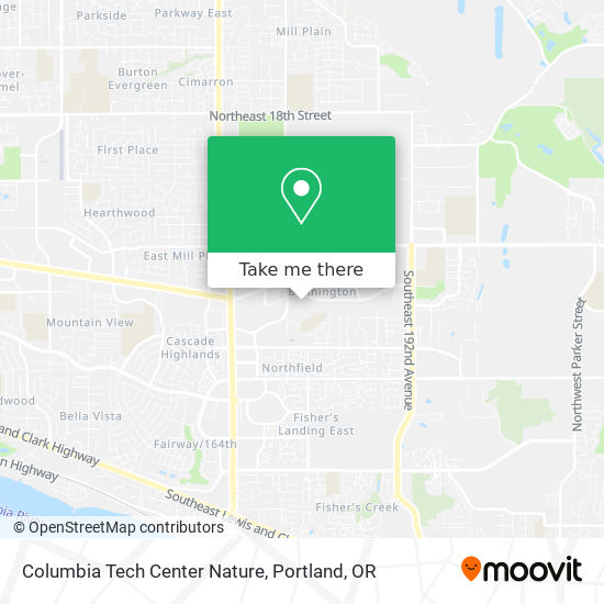 Mapa de Columbia Tech Center Nature