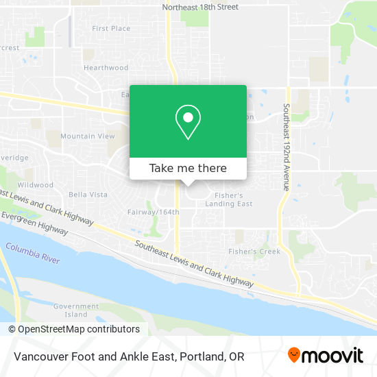 Vancouver Foot and Ankle East map