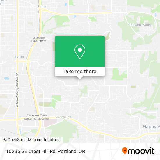 Mapa de 10235 SE Crest Hill Rd