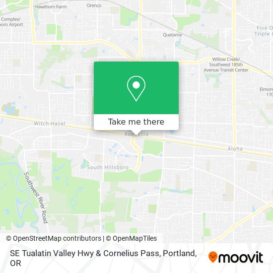 SE Tualatin Valley Hwy & Cornelius Pass map