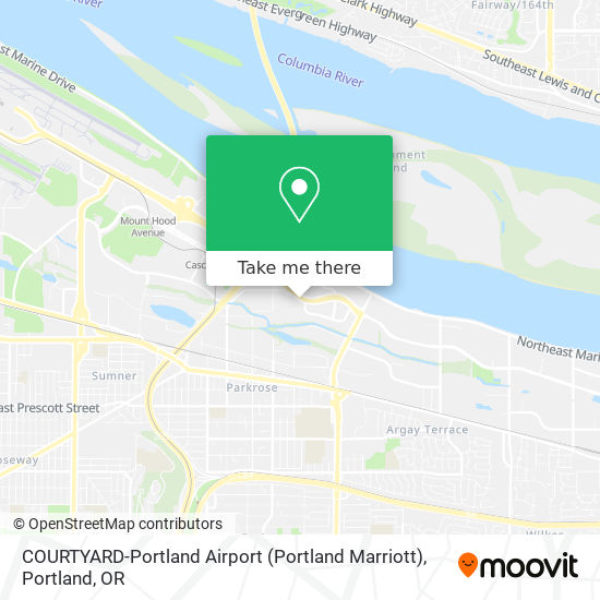 COURTYARD-Portland Airport (Portland Marriott) map