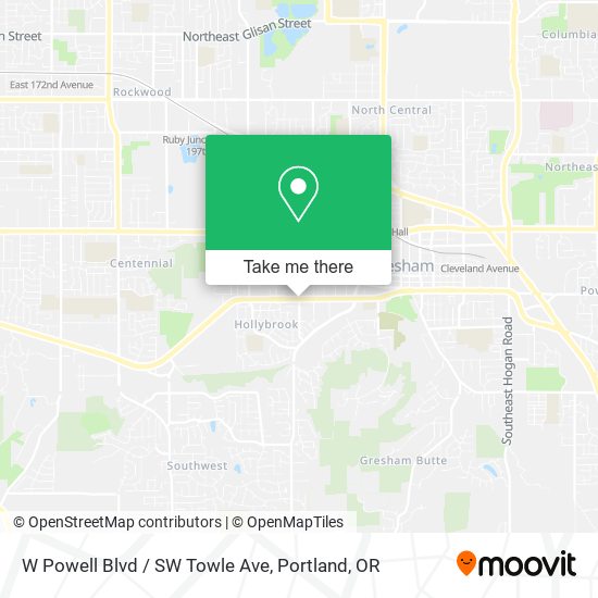 W Powell Blvd / SW Towle Ave map