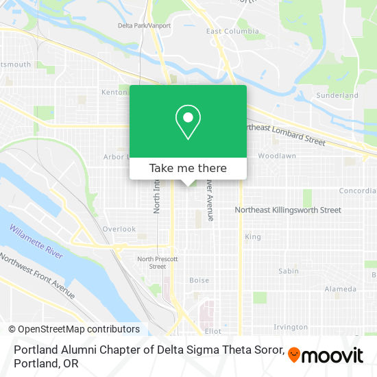 Portland Alumni Chapter of Delta Sigma Theta Soror map