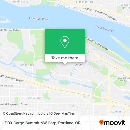 Mapa de PDX Cargo-Summit NW Corp