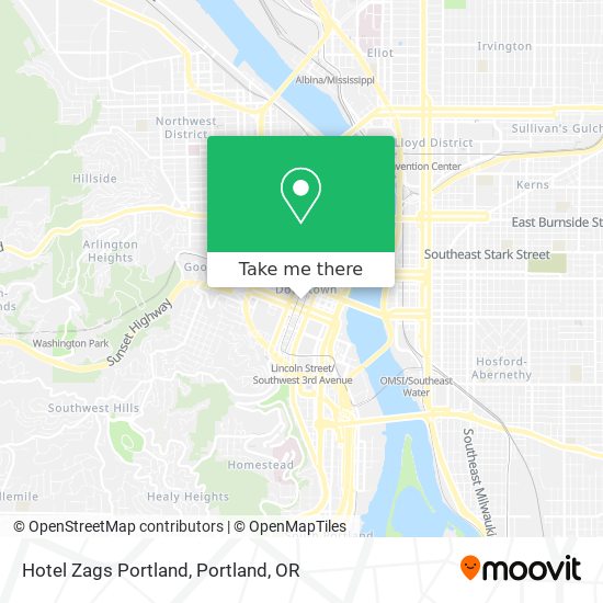 Hotel Zags Portland map