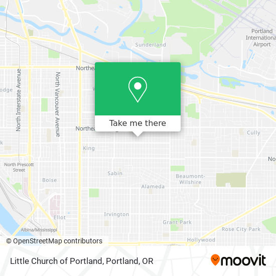 Little Church of Portland map