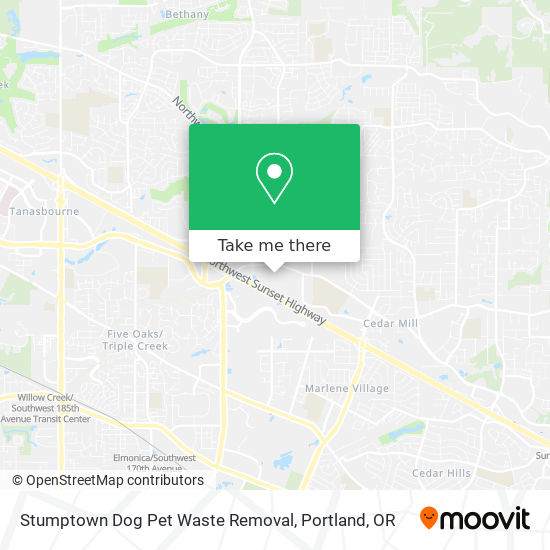 Stumptown Dog Pet Waste Removal map