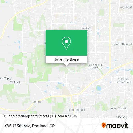SW 175th Ave map