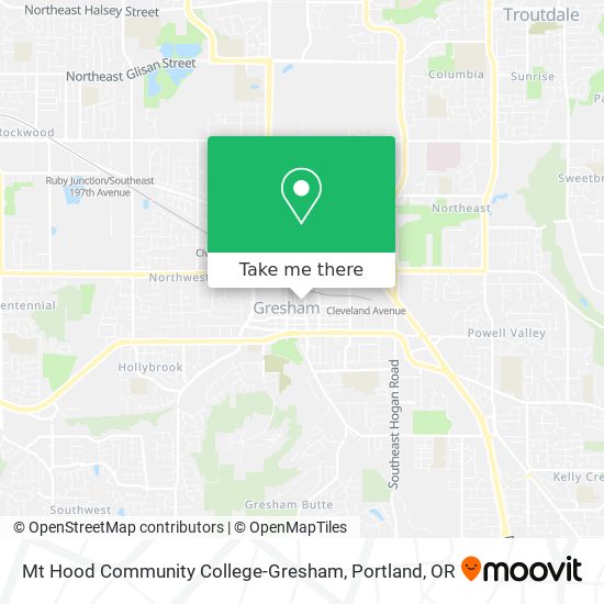 Mapa de Mt Hood Community College-Gresham