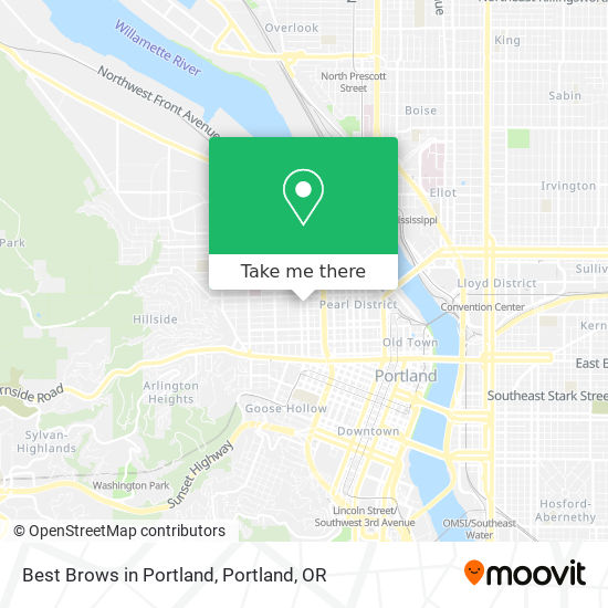 Mapa de Best Brows in Portland