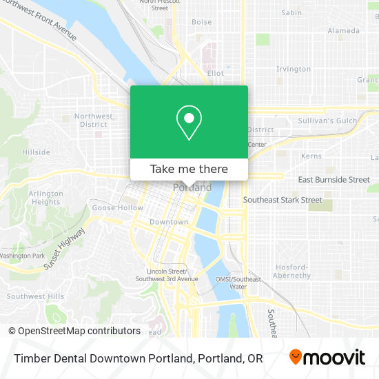 Mapa de Timber Dental Downtown Portland