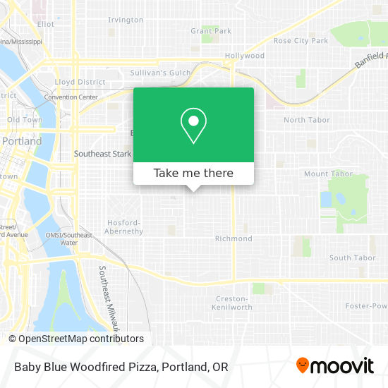 Mapa de Baby Blue Woodfired Pizza