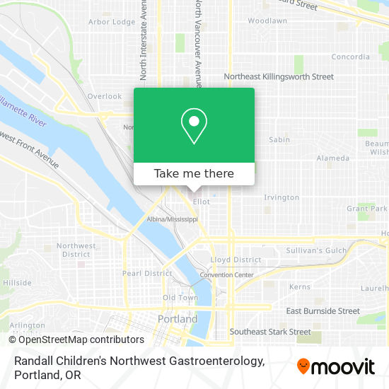 Mapa de Randall Children's Northwest Gastroenterology