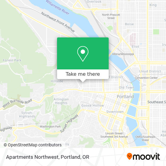 Apartments Northwest map