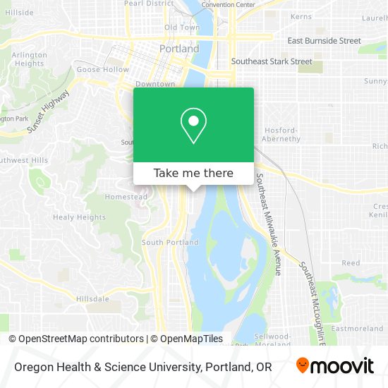 Mapa de Oregon Health & Science University