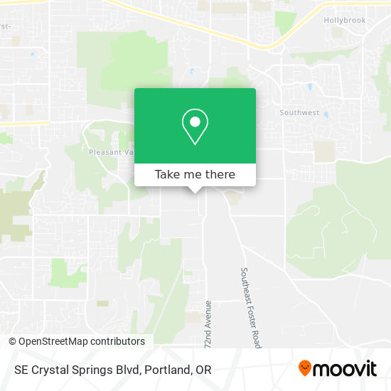 Mapa de SE Crystal Springs Blvd