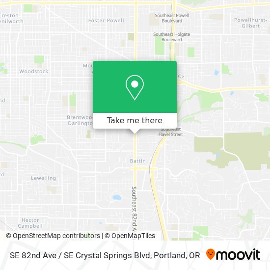 SE 82nd Ave / SE Crystal Springs Blvd map