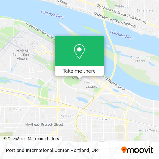 Portland International Center map