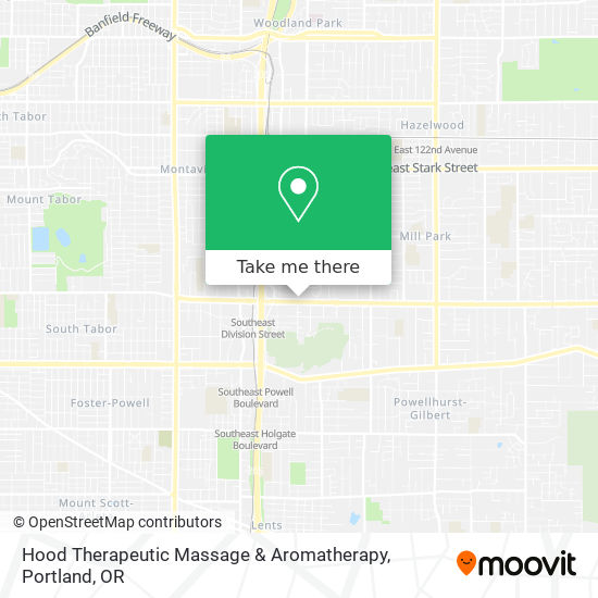 Mapa de Hood Therapeutic Massage & Aromatherapy