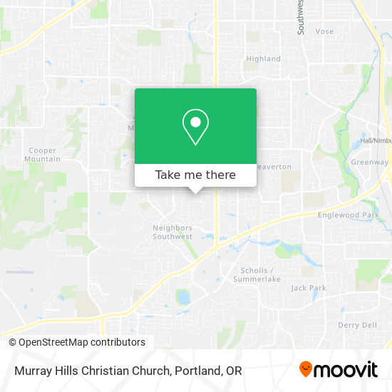 Murray Hills Christian Church map