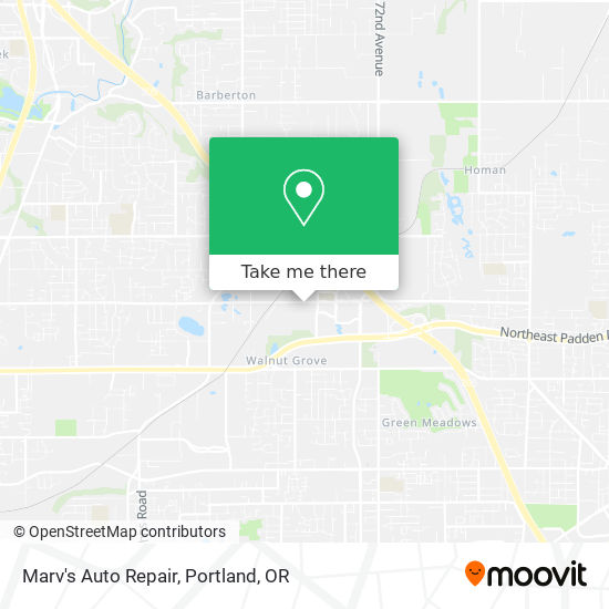 Marv's Auto Repair map