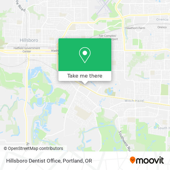 Hillsboro Dentist Office map