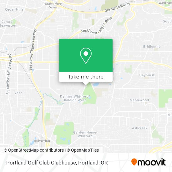 Mapa de Portland Golf Club Clubhouse