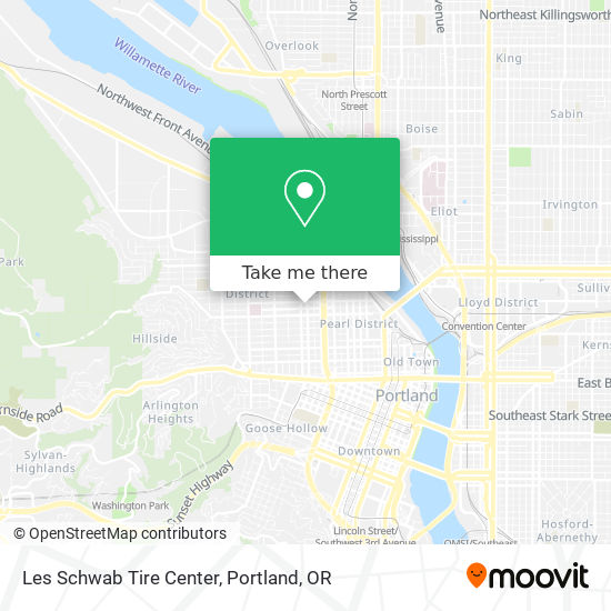 Mapa de Les Schwab Tire Center