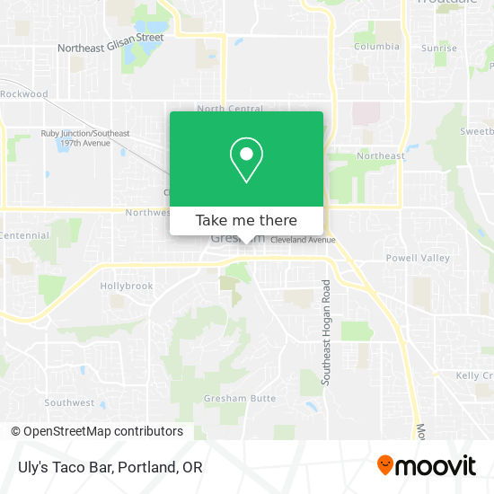 Uly's Taco Bar map