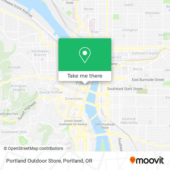 Mapa de Portland Outdoor Store