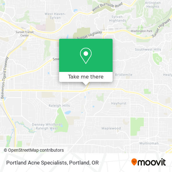 Portland Acne Specialists map