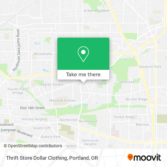 Mapa de Thrift Store Dollar Clothing