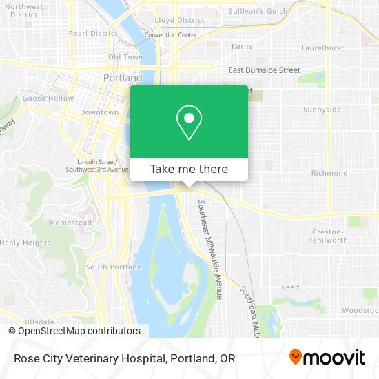 Mapa de Rose City Veterinary Hospital