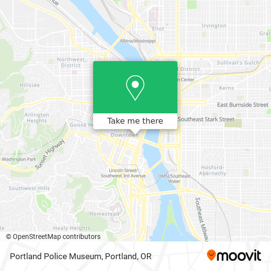 Portland Police Museum map