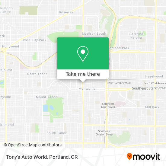 Mapa de Tony's Auto World