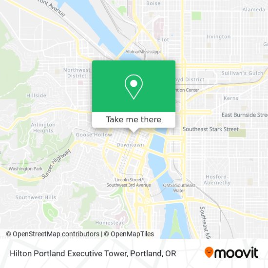Hilton Portland Executive Tower map