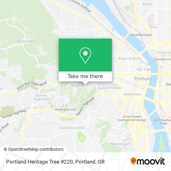 Mapa de Portland Heritage Tree #220