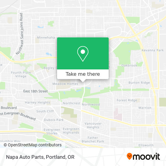 Mapa de Napa Auto Parts