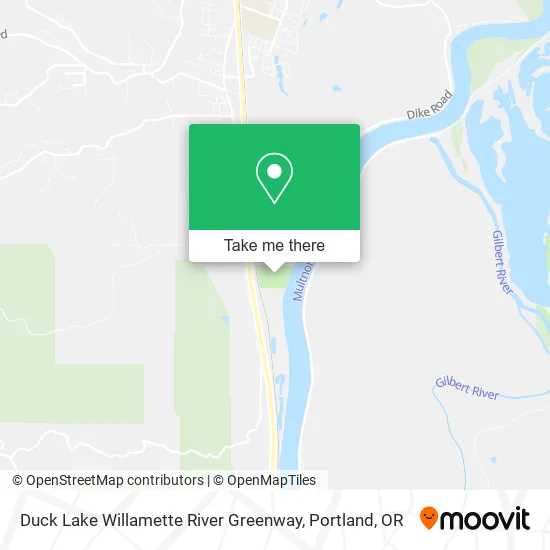 Duck Lake Willamette River Greenway map