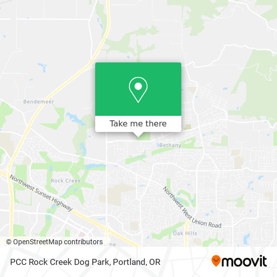 PCC Rock Creek Dog Park map