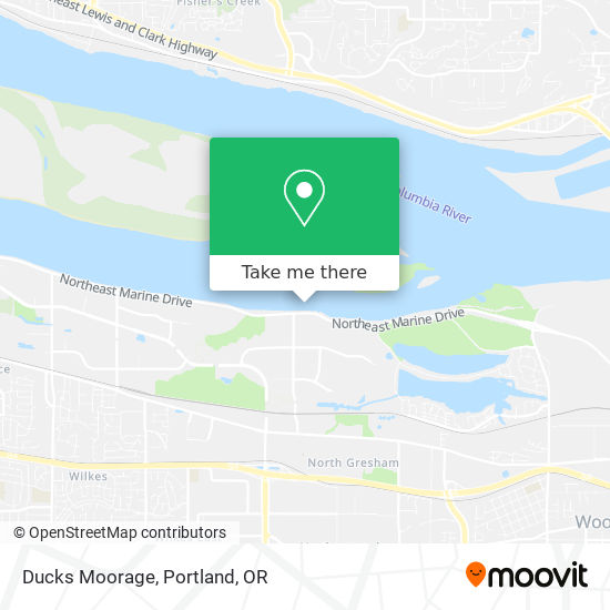 Ducks Moorage map