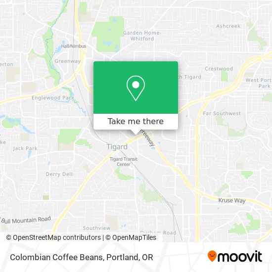 Colombian Coffee Beans map