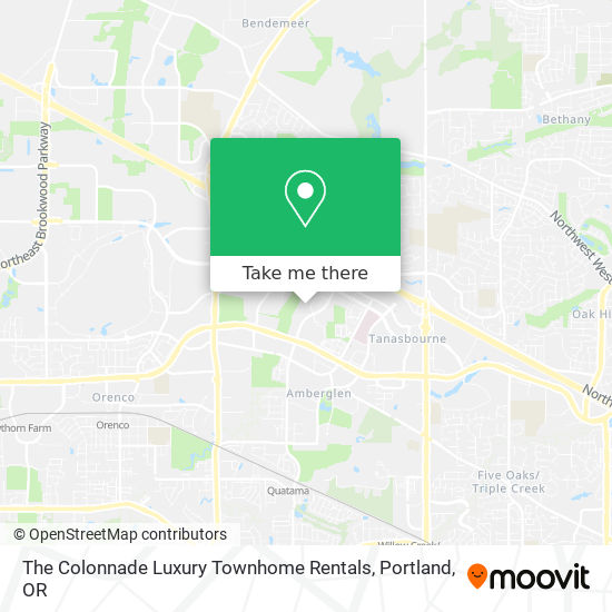 Mapa de The Colonnade Luxury Townhome Rentals
