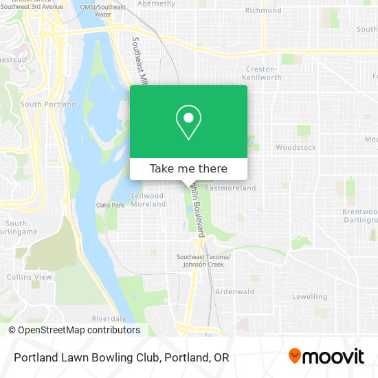 Portland Lawn Bowling Club map