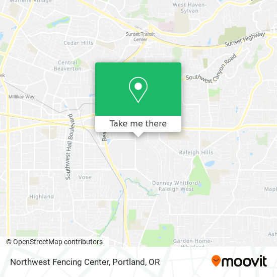 Northwest Fencing Center map