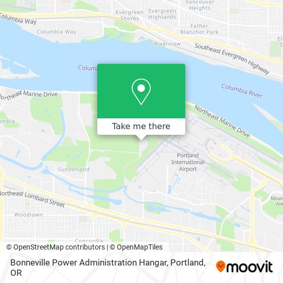 Mapa de Bonneville Power Administration Hangar