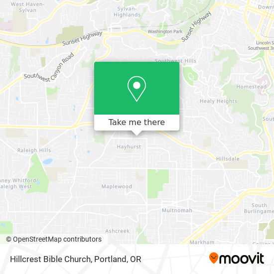 Mapa de Hillcrest Bible Church